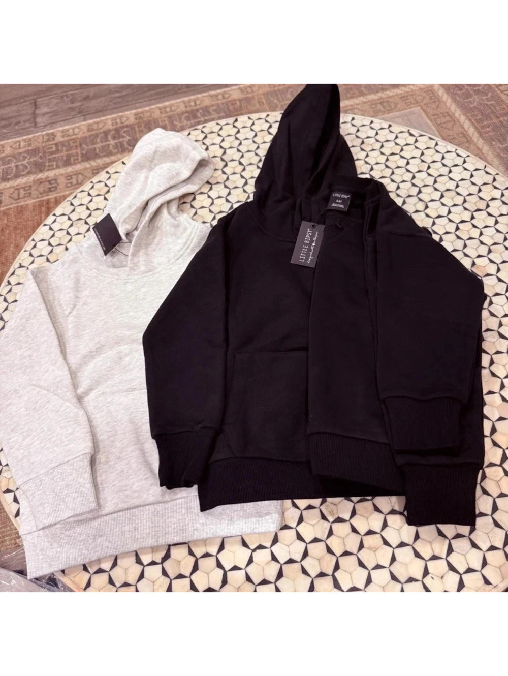 Little bipsy elevated hoodie grey and black